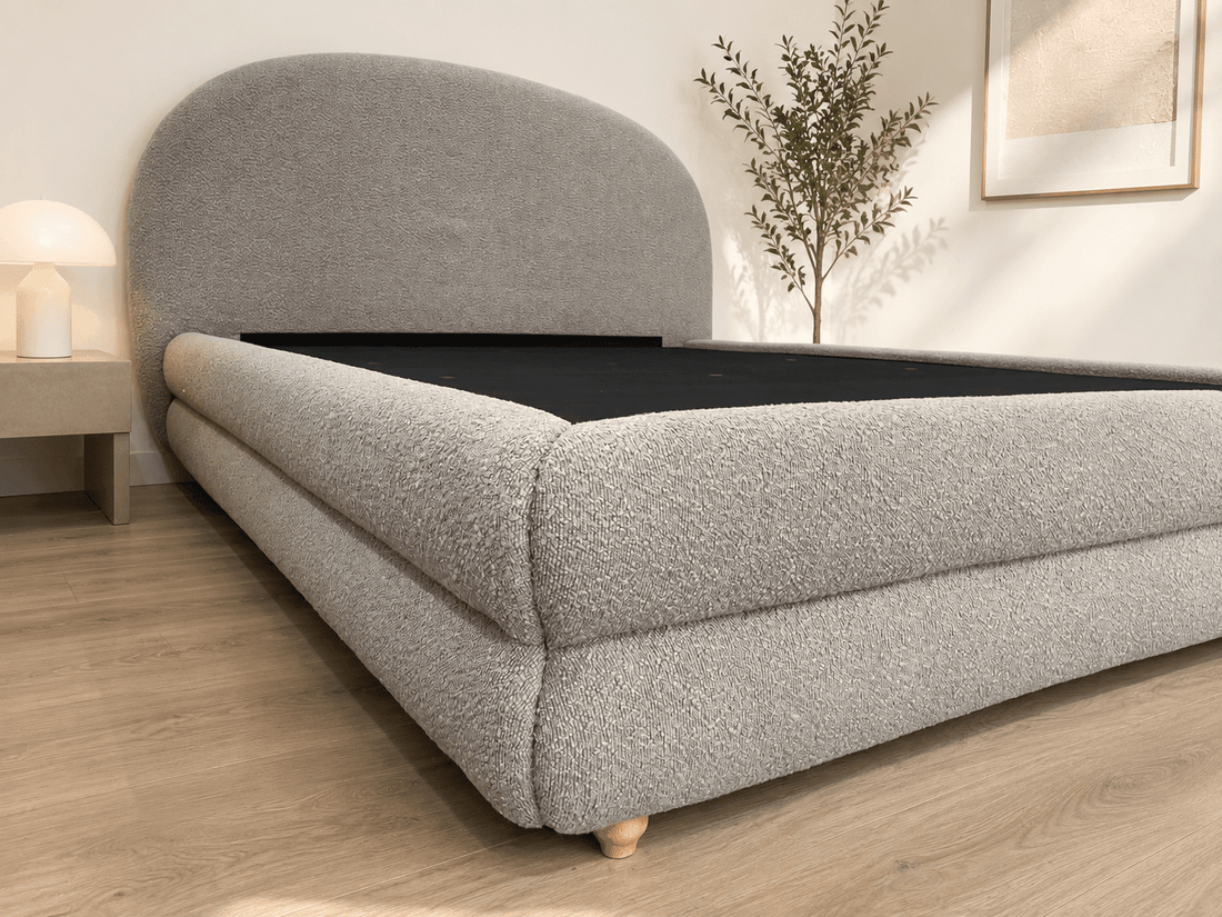 Cove Queen gas lift storage bed for a compact bedroom