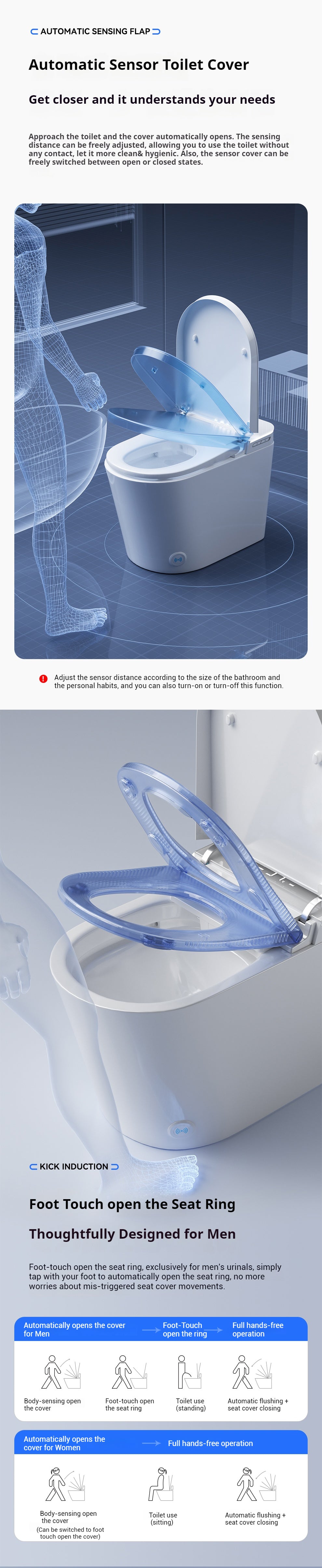 OSHONIC Aura Zenith smart toilet, certified model LF716CW — product detail